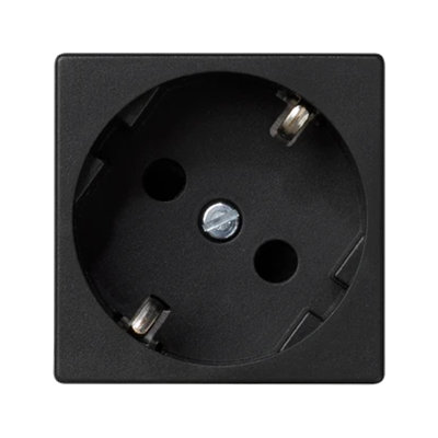 Gniazdo K45 schuko 16A, 230V szary grafit