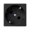 Gniazdo K45 schuko 16A, 230V szary grafit