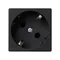 Gniazdo K45 schuko 16A, 230V szary grafit