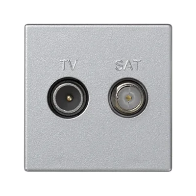 Gniazdo K45 TV-SAT 5-2400 MHz 2dB, aluminium