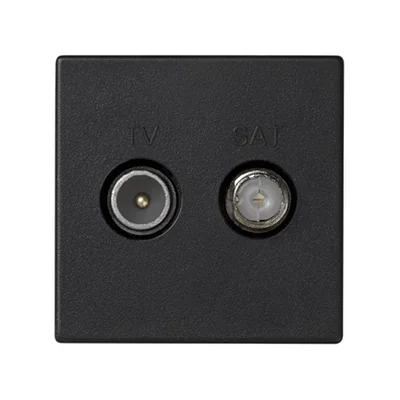 Gniazdo K45 TV-SAT 5-2400 MHz 2dB szary grafit