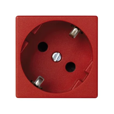 Gniazdo K45 z schuko 16A, 230V, szybkozłączki, czerwony