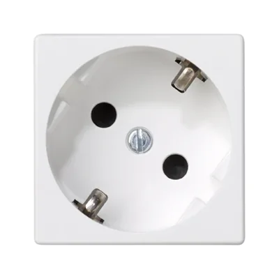 Gniazdo K45 z schuko 16A, 230V, szybkozłączki, czysta biel