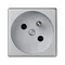 Gniazdo K45 z uziemieniem 16A, 230V, szybkozłączki, aluminium