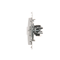 Gniazdo komputerowe RJ45 kat. 5e + RJ12 (moduł) białe