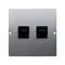 Gniazdo komputerowe RJ45 kat.5e + RJ11 (moduł) inox (metalik)