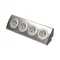 Gniazdo meblowe kuchenne z przesłonami torów prądowych 4x230V INOX