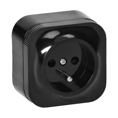 Gniazdo pojedyncze n/t ToDo 2P+Z IP20, 16A, 230V AC, czarny