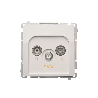 Gniazdo R-TV-DATA (moduł) białe