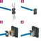 Gniazdo RJ45 dwumodułowe STP kolor aluminiowy