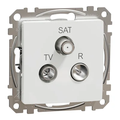 Gniazdo R/TV/SAT końcowe (4dB), Sedna Design & Elements, białe