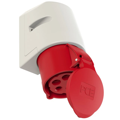 Gniazdo stałe 32A 3P+Z+N 400V 50/60Hz 6h IP44, styki niklowane