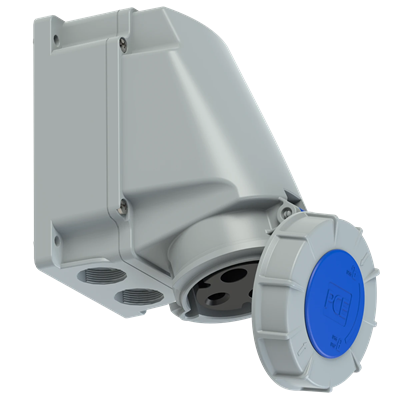 Gniazdo stałe IP67 bez dławika 63A 230V 2P+Z
