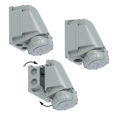 Gniazdo stałe IP67 bez dławika 63A 230V 2P+Z