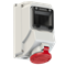Gniazdo stałe z okienkiem inspekcyjnym 32A 5P 400V 50/60Hz 6h IP44