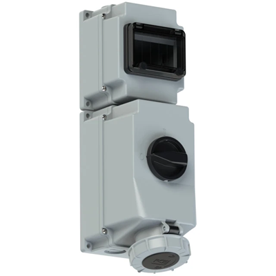 Gniazdo stałe z wyłącznikiem 63A 3P+Z 500V 50/60Hz 7h IP66/67