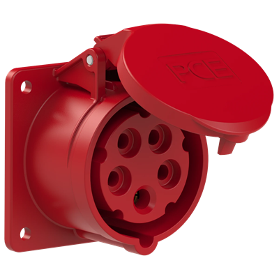 Gniazdo tablicowe proste IP44 TWIST 16A 400V 3P+Z+N 75x75mm
