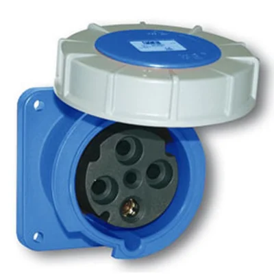 Gniazdo tablicowe proste POWER TWIST IP72 63A 230V 2P+Z 100x100mm IP67