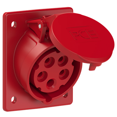Gniazdo tablicowe skośne TWIST IP44 16A 400V 3P+Z+N 80x97mm