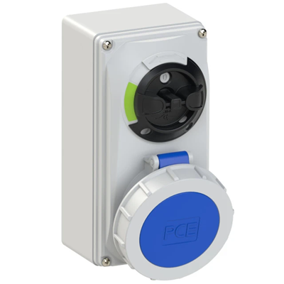 Gniazdo tablicowe z wyłącznikiem 32A 2P+Z 230V 50/60Hz 6h IP67