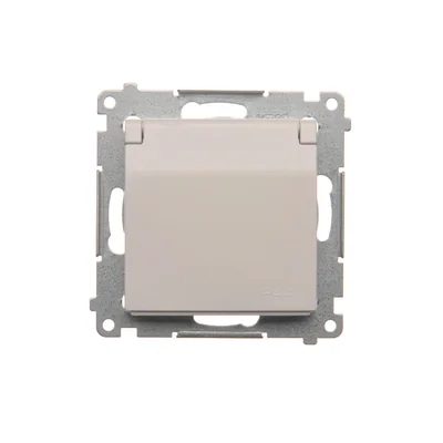 Gniazdo wtyczkowe do wersji IP44 z przesłonami do ramek wielokrotnych (moduł) 16A 250V białe