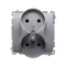 Gniazdo wtyczkowe podwójne z uziemieniem (moduł) 16A 230V inox (metalik)