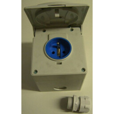 Gniazdo z puszka natynkową 16A 250V IP44 M25