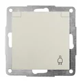 Gniazdo z uziemieniem z uchylną osłoną z zaciskami śrubowymi kremowy