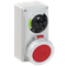 Gniazdo z wył.0-1-małe blokada mechnaiczna 32A 400V 3P+Z IP67