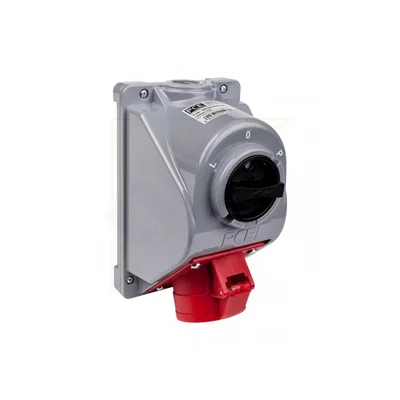 Gniazdo z wyłącznikiem "COMBO-POL" IP44 16A 400V 3P+Z+N wył. L-O-P