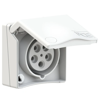 Gniazdo zabudowane DESIGN tablicowe 16A 3P+Z+N 400V IP44