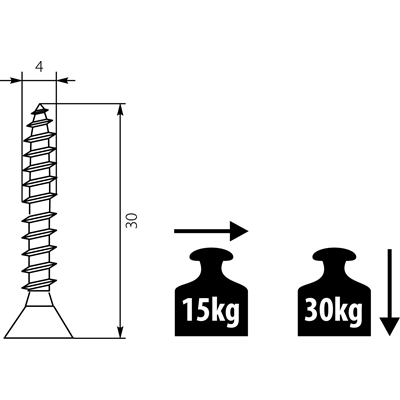 GOLDEN K/G dowel with screw