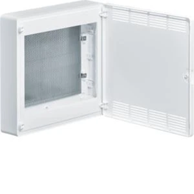 GOLF VDI surface-mounted telecommunication distribution board, with mounting plate, 2 rows, ventilated door