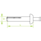 Goujon en métal galvanisé diamètre 6mm longueur 40mm
