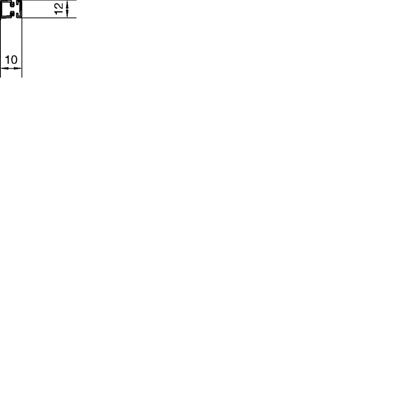 Goulotte de câblage PVC 10x10mm blanc