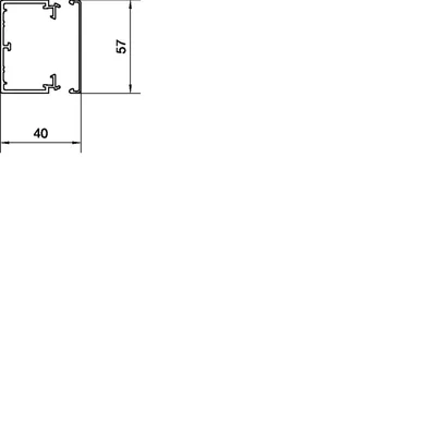 Goulotte de câblage PVC 40x60mm blanc