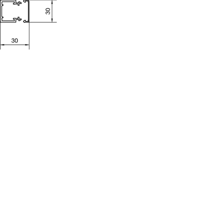 Goulotte de câblage PVC TEHALIT.LF 30x30mm gris