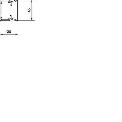 Goulotte de câblage PVC TEHALIT.LF 30x45mm gris clair