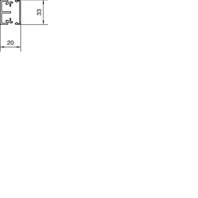 Goulotte d'installation électrique TEHALIT.LF PVC 20x33mm, 2 chambres gris clair