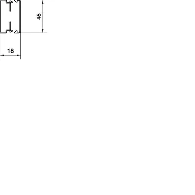 goulotte électrique en PVC tehalit.LF 18 x 45 mm, blanche
