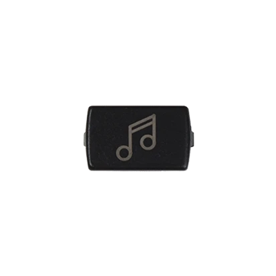 Graphite window for the key - "music" pictogram