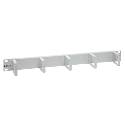 Gray outdoor cable holder, metal ears, 1U
