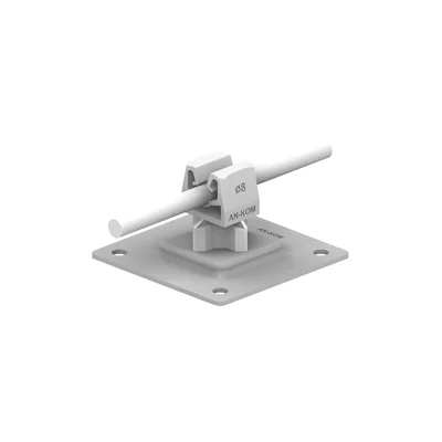 Griff an Stahlplatte Hd=25mm Z-Verschluss /OG/ grau TYP AN-11PN/OG/S-N