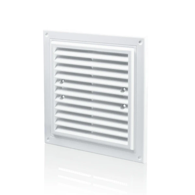 Grille avec grillage 250x250mm blanc