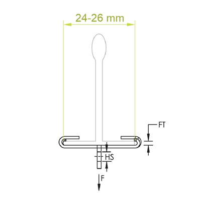 Grille pince largeur 24mm