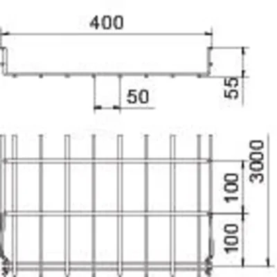GRM 55 400 pi Plateau en maille GRM