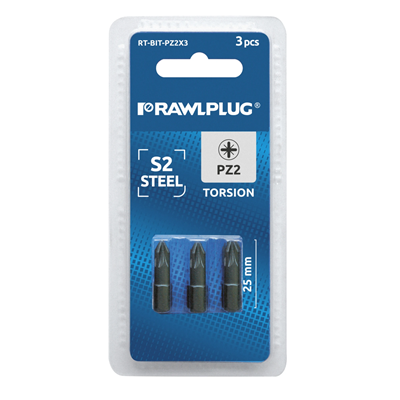 Grot TORSION POZIDRIV2 PZ2 25mm 3szt