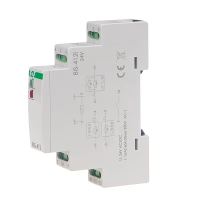 Group bistable relay On TH-35 DIN rail with inrush relay 160A/20ms 24V