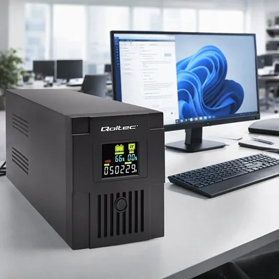 Gruppo di continuità interattivo Qoltec Line | Monolith | 1500VA | 900W | LCD | USB | RJ45