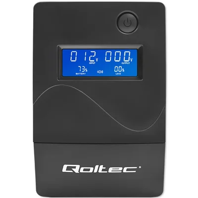Gruppo di continuità interattivo Qoltec Line | Monolith | 650VA | 360W | LCD | USB | RJ45